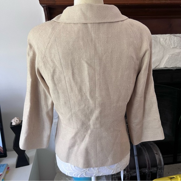 BROOKS BROTHERS FINE LINEN, WOOL, SILK 3/4 SLEEVE JACKET, BLAZER! SZ 8 - Picture 6 of 10